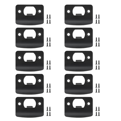 10PCS Latch Strike Plate, Door Strike Plate, Strike Plates for Exterior Doors, Stainless Steel Deadbolt Covers