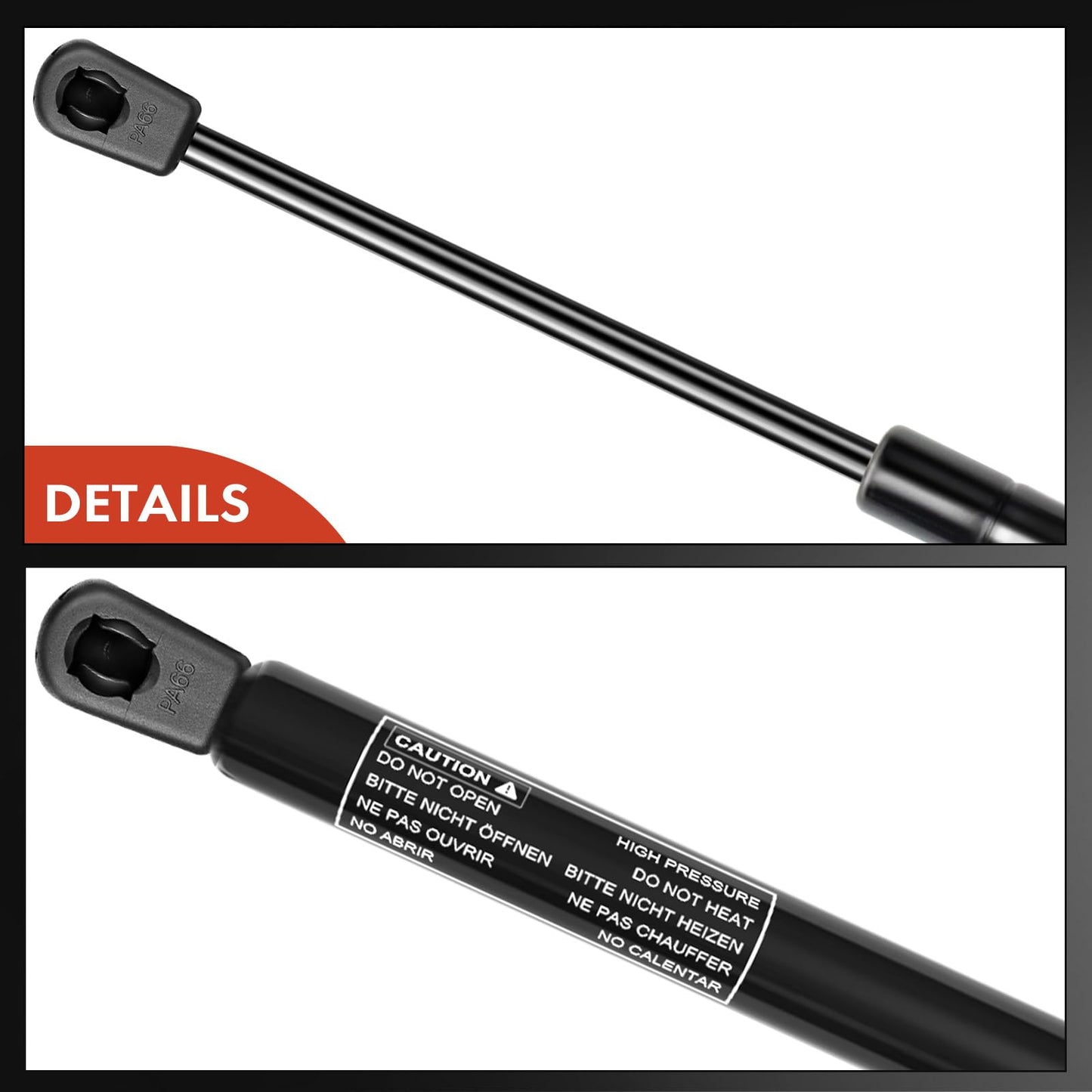 A-Premium 16 inch 45lb 16" Lift Supports Gas Spring Shock Struts Replacement for Toolbox Cabinets Sliding Window Storage Bed Bench Lids Basement Door 2-PC Set