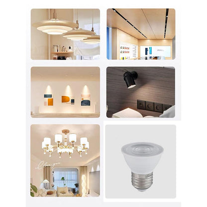 10 Pack PAR16 LED Light Bulb Short Neck,Dimmable,5W, 500LM, LED Flood Lights (50W Halogen Equivalent) Recessed Spotlights Floor Lamp,E26 Screw Base Pot Ceiling Lights (Daylight White 6000K)