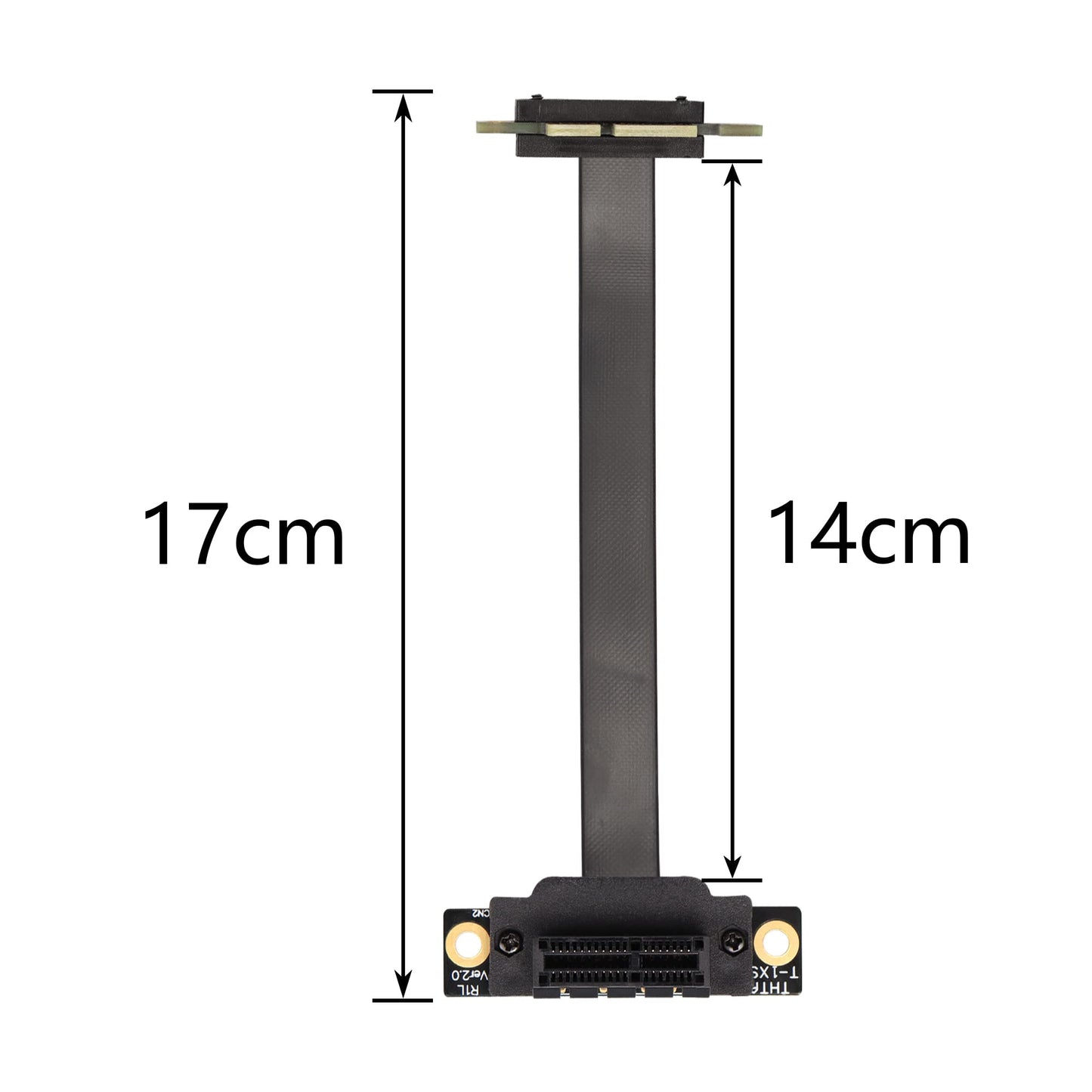 SinLoon PCIE 3.0 Extension Cable,36PIN 1X Extension Cable, 90 Degree PCI Express 1X Extend Card,for 1U,2U Chassis (15cm, Black)