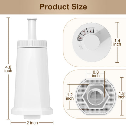 ARETHONE Water Filter for Breville Barista ClaroSwiss: Coffee Filter Replacement Compatible with Barista Touch Oracle Bambino Espresso Coffee Machine BES880, Reduces Impurities up to 5000 Cups, 4 Pack