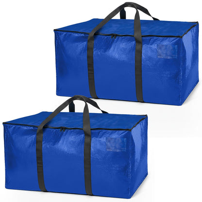 ClearSpace Heavy Duty Moving Bags or Storage Bag – Large Moving Boxes with Backpack Straps, Zippers & Handles – Perfect for College Dorm, Traveling, Camping, Christmas Decorations, 2 Pack