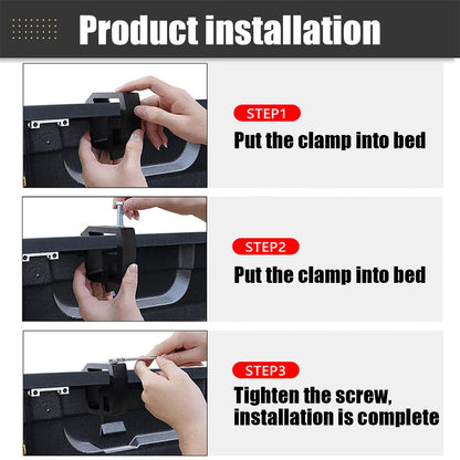 XINLIYA Truck Topper Clamps, 4PCS Aluminum Cap Shells Mounting Clamps for Camper Bed Rack ＆ Canopy Bracket, Heavy Duty Automotive Accessories, Universal for Pick Up, RV, Trailer (Silver)