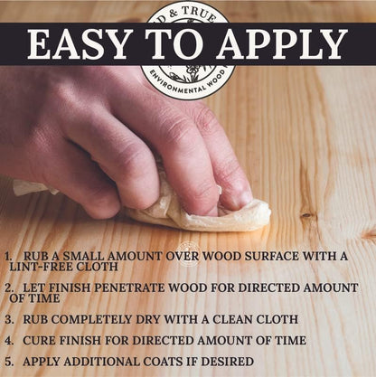 Tried & True Danish Oil, 8 oz. - Polymerized Linseed Oil for Wood Finish & Sealer, Ideal for Furniture, Butcher Blocks, Salad Bowls, & More - Food Safe Wood Finish, Easy Application Stand Oil