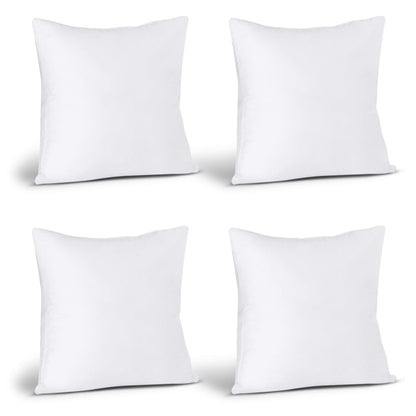 Utopia Bedding Throw Pillows (Set of 4, White) – 18 x 18 Inches Down Alternative Pillows for Bed, Sofa, and Couch - Fluffy Decorative Stuffer Pillow for Indoors & Outdoors