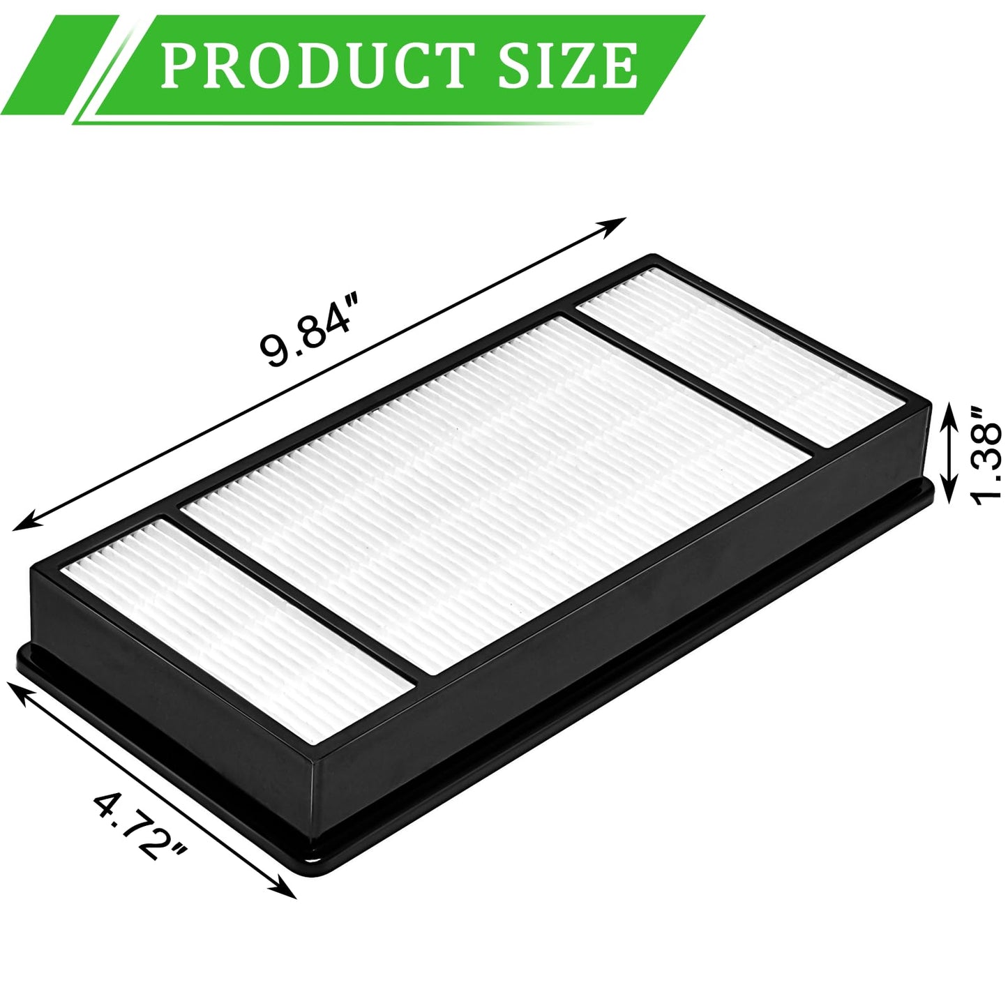 2 True HEPA Replacement Filter H and 4 Carbon Pre Filter B Compatible with Honeywell Filter H HRF-H1 HRF-H2,Compatible with Honeywell HPA050,HPA060,HPA150,HPA160,HHT055,HHT155 Series Air Purifiers