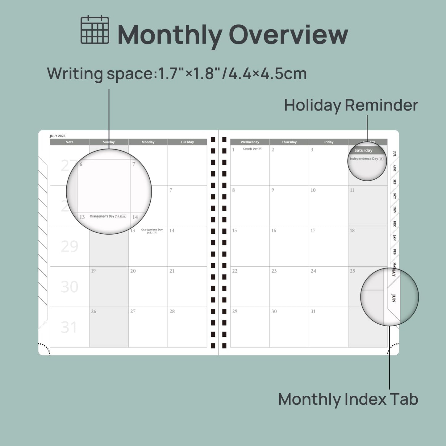 POPRUN Academic Planner (July 2026-June 2027) Weekly and Monthly Appointment Book 2026-2027, 10" x 8" Planner School Year 2025-2026 with Hardcover, Tabs, Ruler, Pen Loop & Tear-Off Corners - Violet