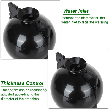 30 Pcs Air Layering Pods - Reusable Plant Root Growing Box - High Pressure Propagation Ball Grafting Device - Botany Root Controller for Various Plants Asexual Reproduction, Black