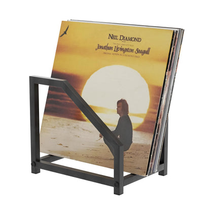 Vinyl Record Holder Display Stand Black Metal Tabletop Record Holder Vinyl Stand Storage Rack For Multiple Albums