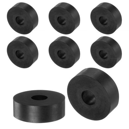 uxcell 8pcs Rubber Spacers 1-1/2" OD, 1/2" ID, 1/2" Height Round Anti Vibration Spacer Rubber Bushing Grommets Thick Rubber Washers for Home Car Accessories
