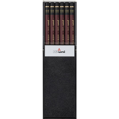 Uni Hi-Uni Wooden Pencil - 2B - Box of 12 (HU2B)