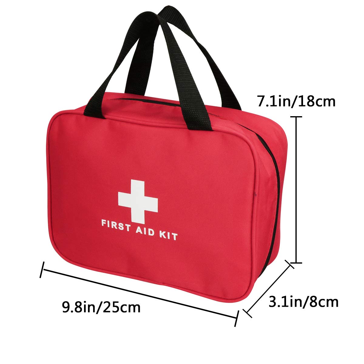 AOUTACC 3 Pack Nylon First Aid Empty Kit,Compact and Lightweight First Aid Bag for Emergency at Home, Office, Car, Outdoors, Boat, Camping, Hiking(Bag Only)