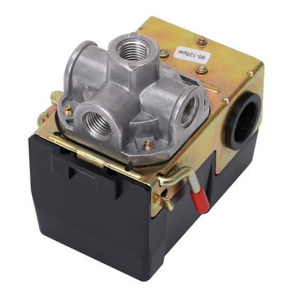 Air Compressor Pressure Switch 95-125 PSI 4 Port 1/4" NPT Air-Pump Pumptrol