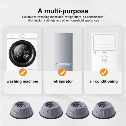 8 Pcs Shock and Noise Cancelling Washing Machine Support, Noise Reducing and Anti Slip Anti Vibration Rubber Washing Machine Feet Pads, Anti-Walk Dryer Washer Vibration Pads,Washing Machine Stabilizer
