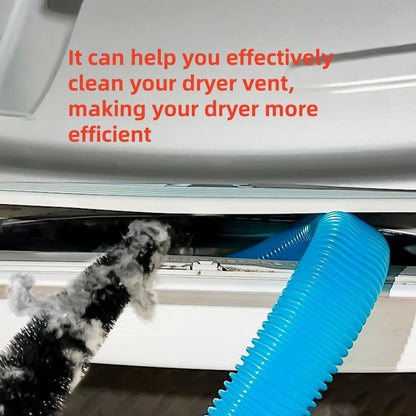 XHYdamile 3-Piece Dryer Vent Cleaning Kit, 15FT Flexible Lint Brush Rods for Dryer Duct Hose Vent Cleaning & Unclogging Clip