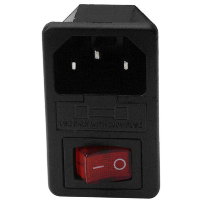 DEVMO 2PCS 3D Printer Power Switch 220V/110V 10A Short Circuit Protection Socket Inlet Module Plug with 250V Fuse Switch for Anet A8 Ender 2 and Most Printer