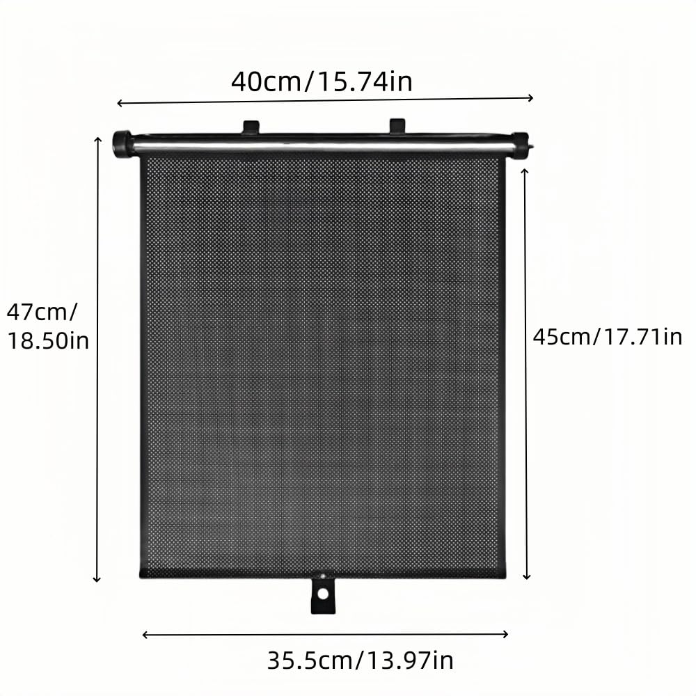 Retractable Auto Roller Sunshade,15.7""×17.7"" Car Window Shade,Baby Car Accessories,Comes with Enhanced Suction Cups,for Most Cars,SUV, Trucks,House and Office Window
