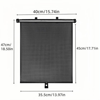 Retractable Auto Roller Sunshade,15.7""×17.7"" Car Window Shade,Baby Car Accessories,Comes with Enhanced Suction Cups,for Most Cars,SUV, Trucks,House and Office Window