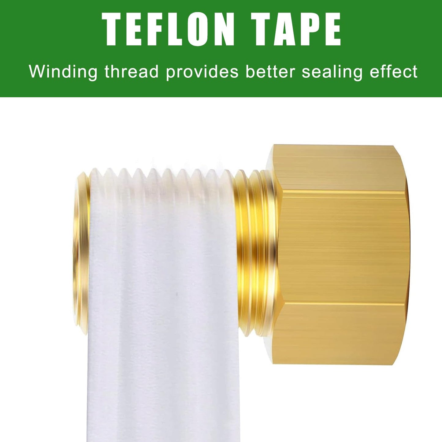 1/2" Brass Pipe Extension Fitting, 1/2" Female to 1/2" Male Pipe Connector Fitting, Brass Hex Bushing Adapter Reducer Adapter for Tub Spout/Shower with Teflon Tape (2PCS), Length 30/40/50MM (3PCS)