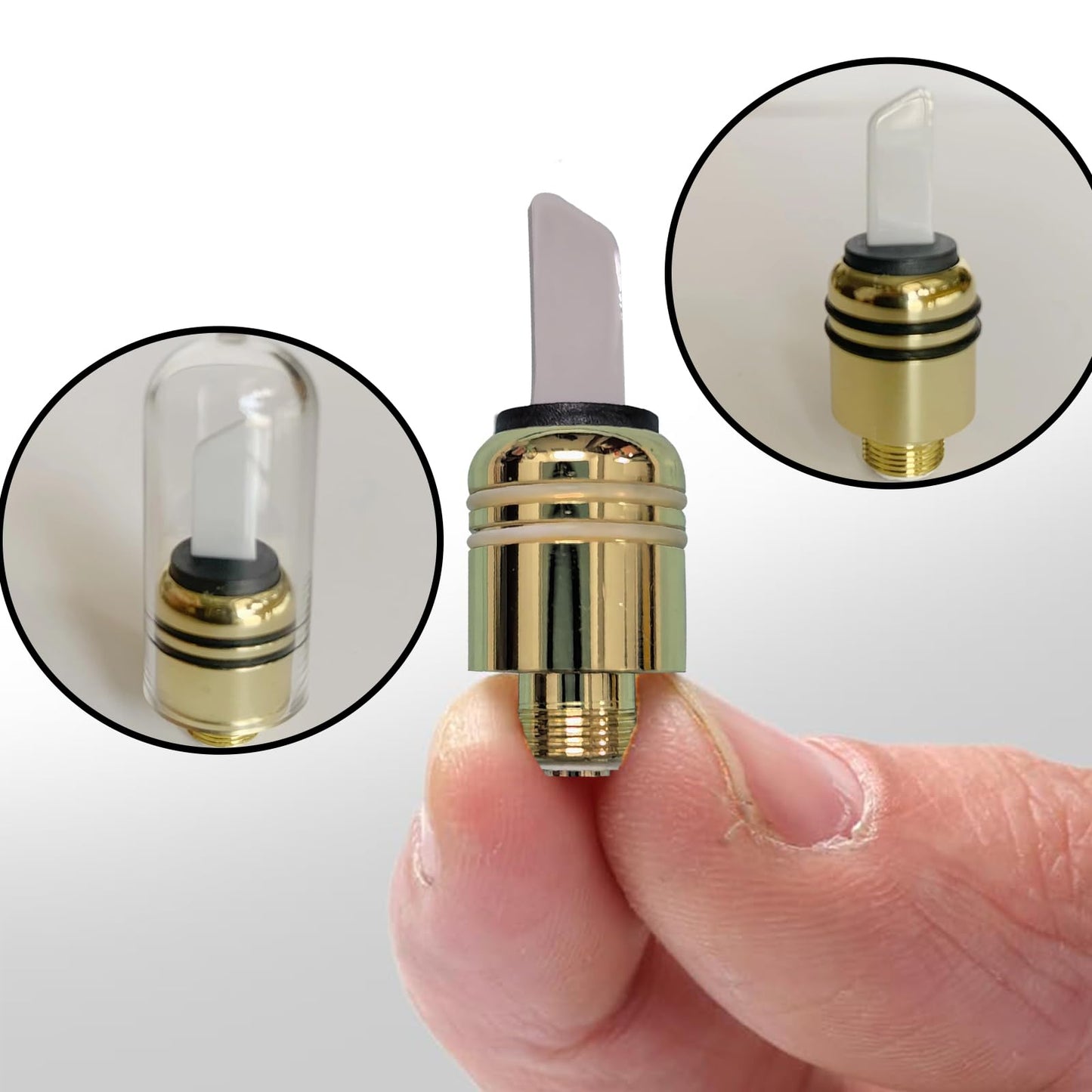 3PCs Ceramic Hot Knife Tip， Heating Multi-Tool Ceramic Knife Tip for Slicing Wax or Viscous Oil etc