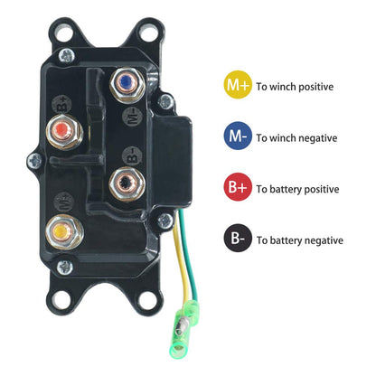Triumilynn 12V 250A Winch Solenoid Relay Contactor for ATV UTV Boat Vehicle Industry Winch 1500-5000lbs, Replace 63070 62135 74900 70715 2875714