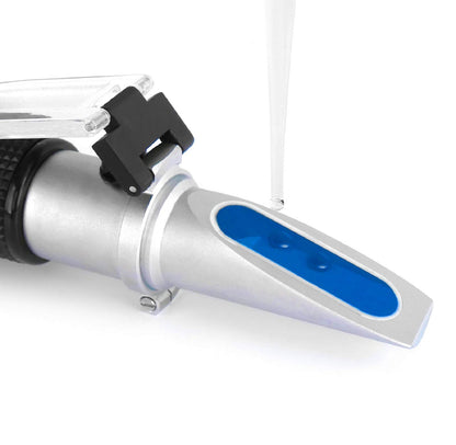 TRZ Antifreeze Refractometer, Antifreeze Battery Cleaning Fluid, Ethylene Glycol: -60°C - 0°C, 0-66.6% Vol, Propylene Glycol: -50°C - 0°C, 0-62.4% Vol, Battery Liquids: 1100-1400sg.