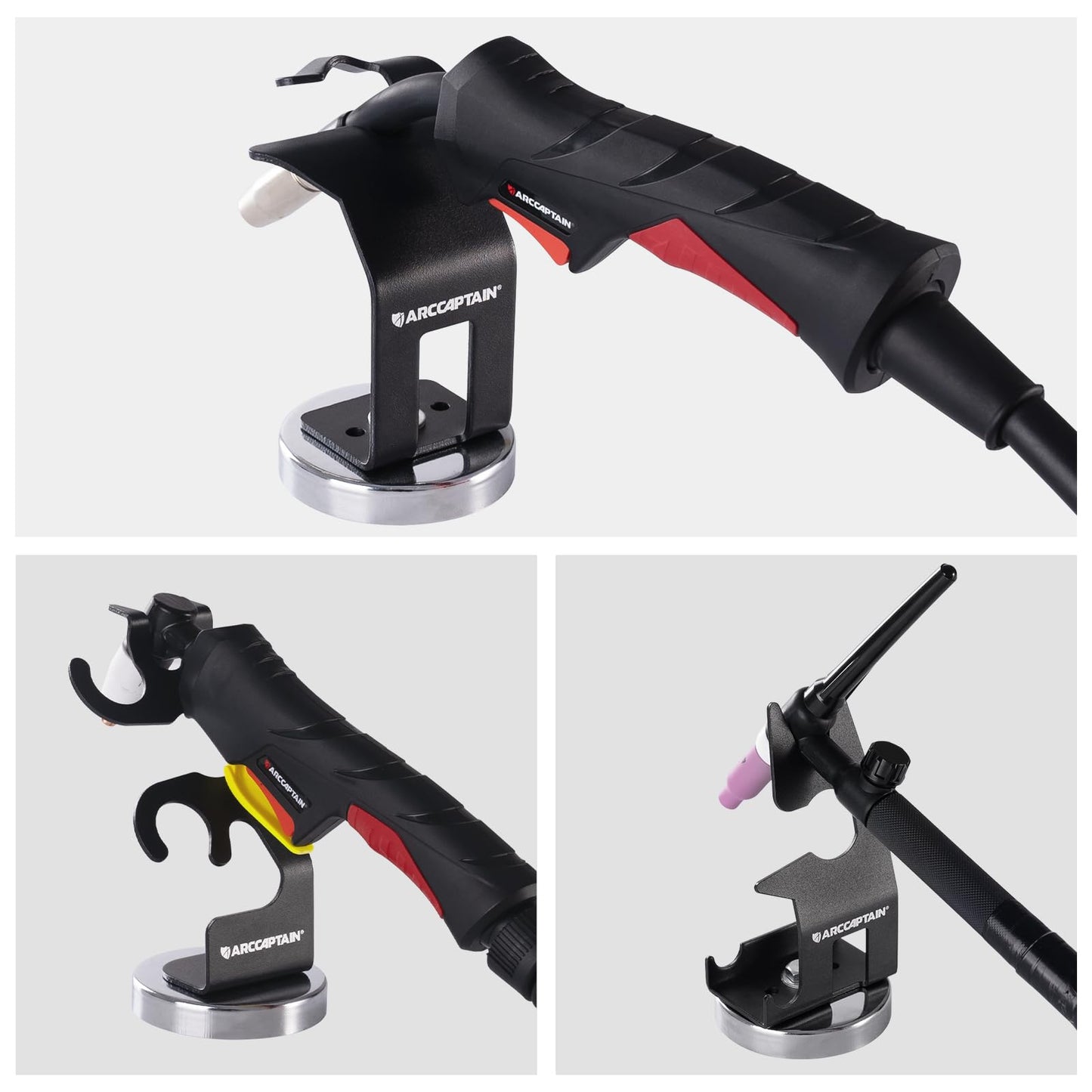 ARCCAPTAIN TIG Welding Torch Holder,Strong Magnetic Base Welding Stand for TIG Gun Torch Strings and Plasma Cutter Gun Torch
