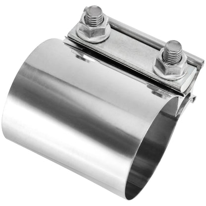 4 PCS 2.5 Inch Butt Joint Exhaust Band Clamp Sleeve, 2 1/2 Inch Stainless Steel Exhaust Clamp for Exhausts, Mufflers, Downpipes