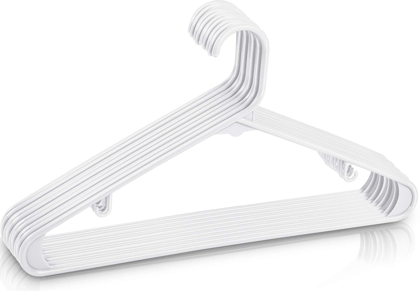 Utopia Home White Plastic Hangers 50 Pack - Clothes Hanger with Hooks - Heavy Duty Durable & Space Saving Coat Hanger for Shirts, Pants, and Skirts