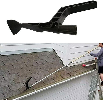 Roof Gutter Cleaning Tool With Threaded, Roof Drain Gutter Cleaner Spoon and Scoop, Ditch Leaf Cleaner for Garden Leaves Ditch Debris Villas Townhouses