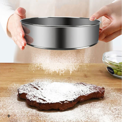 12 Inch Sieves Fine Mesh Strainer Stainless Steel Sifter Round Flour Sieve for Baking Straining Powdering
