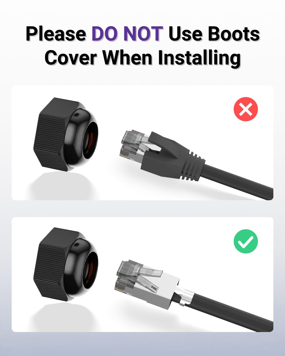 VCELINK Waterproof RJ45 Coupler IP68-1000Mbps High-Speed, Tool-Free Installation, Shielded Outdoor Ethernet Connector, Cat6/Cat5E/Cat5, PoE Network LAN Extender, 3-Pack (4.43in)