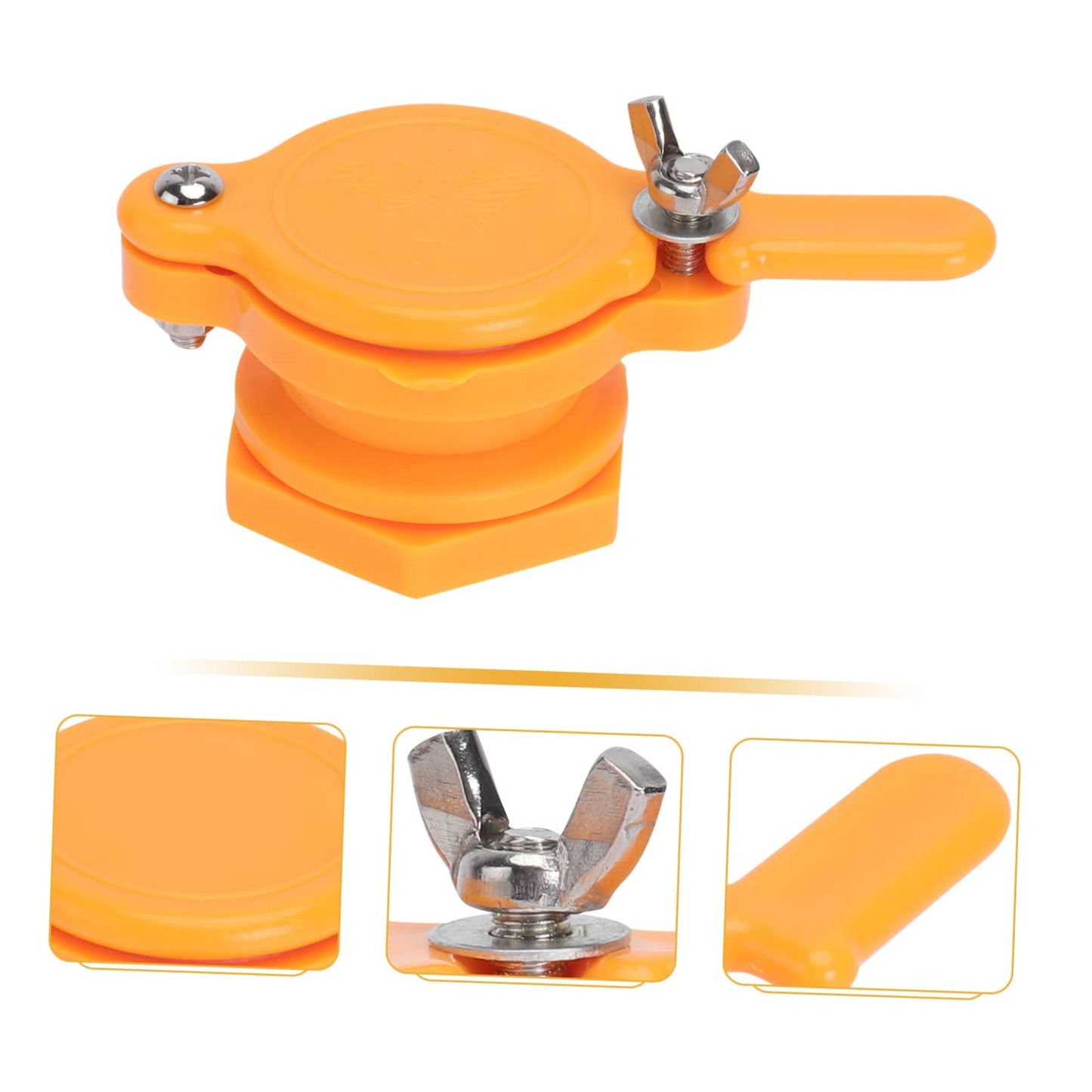 SUPVOX Honey Gate Tap 4.72 Inch Food Grade Plastic Spout with Removable Bracket for Honey Extractor Bucket Bottling Tool Beekeeping Supplies