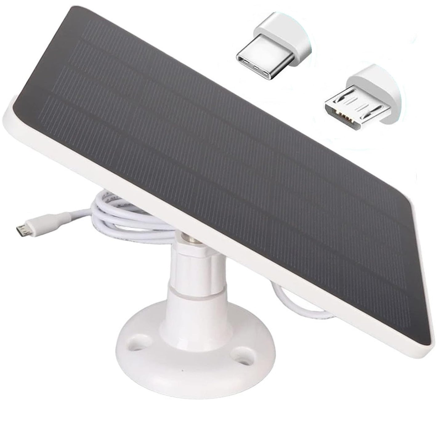 Solar Panel for Security Camera Outdoor, Solar Panel Charger for Rechargeable Battary Powered Surveillance Camera, IP65 Waterproof,13ft Cable，360°Adjustable Mounting (1)