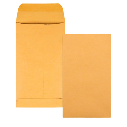 3 1/8 x 5 1/2" Kraft Gummed Envelopes