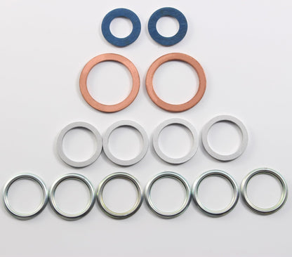 [OEM GASKETS!!!] 14pcs Transfer and Differential FillDrain Plug Gaskets Fit for Toyota Lexus 4Runner Land Cruiser Tundra Tacoma FJ Cruiser Highlander RAV4 Sequoia Sienna,-BENEDETTO Auto Service