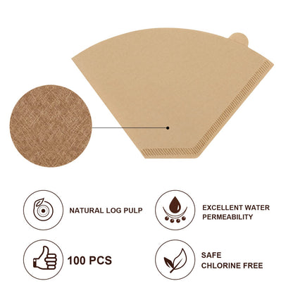 BRIKINTE Disposable Coffee Paper Filters for Ninja Dual Brew Coffee Maker,200 Pcs #4 Cone Replacement Filter Compatible with Ninja DualBrew Pro CFP301 CFP201 Coffee Maker