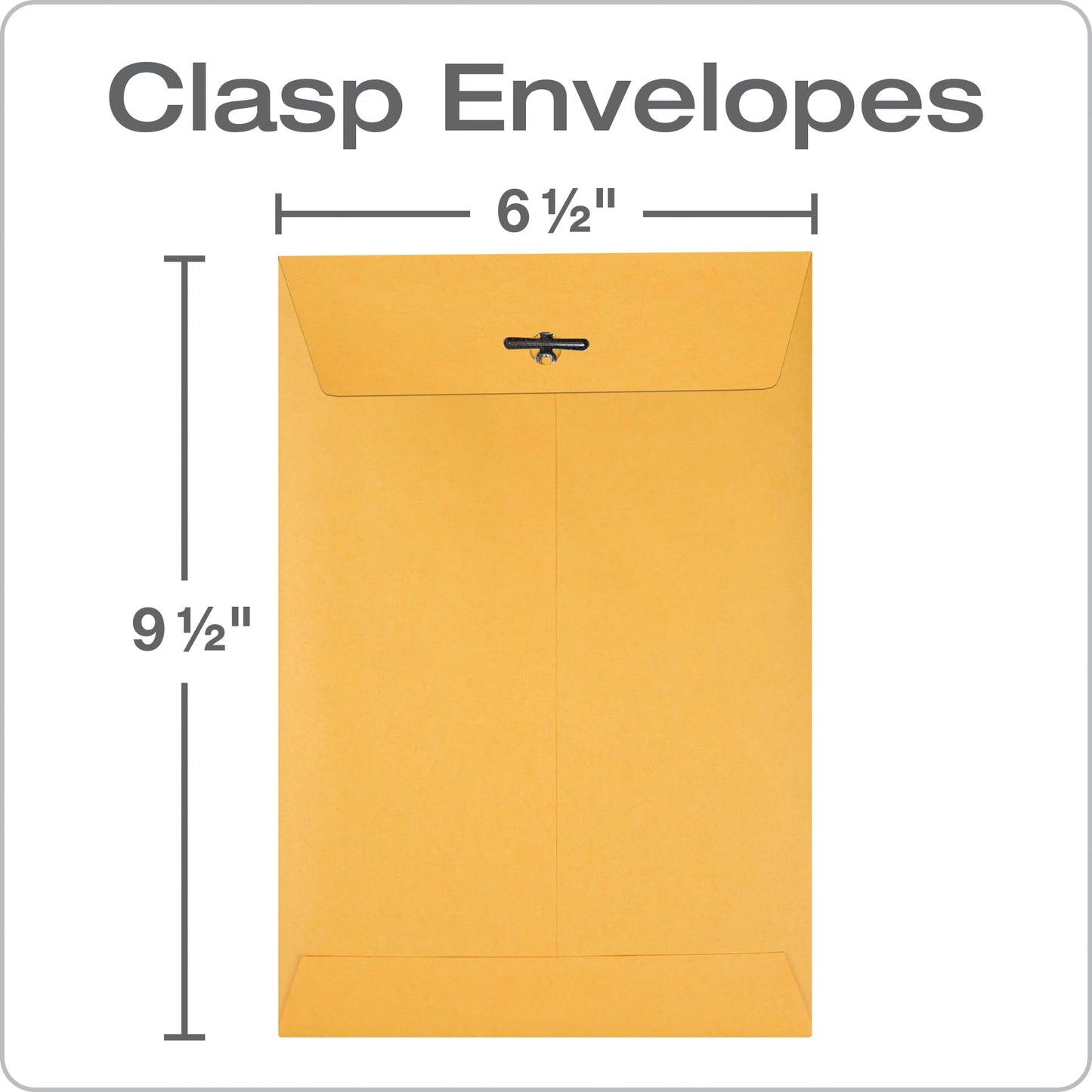Quality Park Clasp Envelopes, 6.5 X 9.5-Inch, Brown Kraft, Box of 100 (37863)