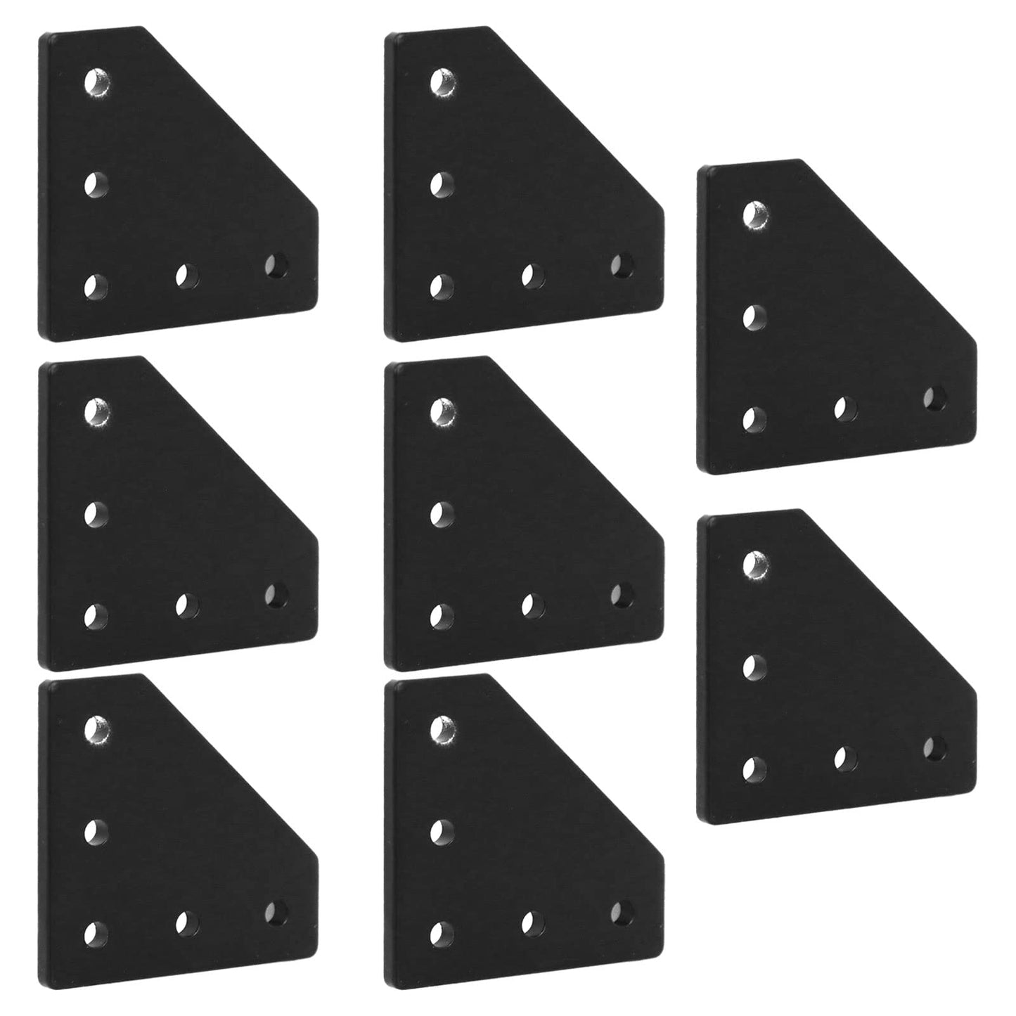 2020 Aluminum Extrusion Connector Bracket Set Included 8PCS Joint Plates,40Pcs M5 L-Slot Nuts and 40Pcs M5x8mm Hex Socket Cap Screw for 2020 Series Aluminum Profile 3D Printer Frame