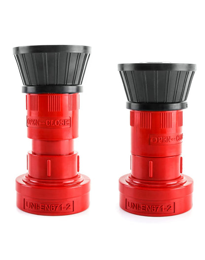 QWORK Fire Hose Nozzle, 2" Heavy Duty NPSH/NPT Thermoplastic Constant Flow Fog Nozzle, Fire Equipment, 2 Pack