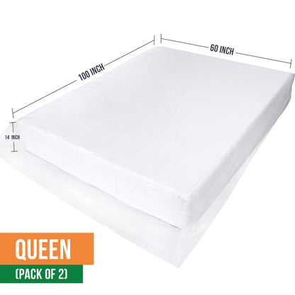 Utopia Home Mattress Bag for Moving Queen Size Heavy Duty 4 Mil (Pack of 2) Mattress Storage Bag, Plastic Mattress Encasement Cover, Fits Mattresses up to 14 Inches