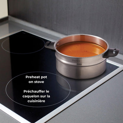 Starfrit Fondue Set - 3-in-1 Meat, Cheese, Chocolate - 12-Piece - Adjustable Safety Burner - 1.6 L Capacity