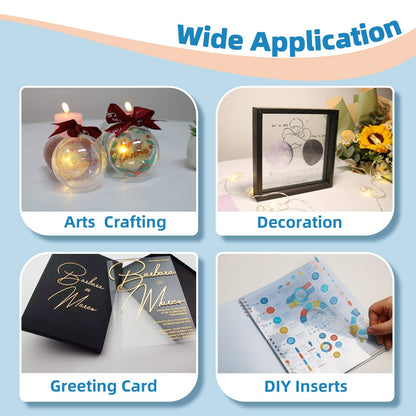 Inkjet Transparency Film OHP 50 Sheets 8.5x11 Arts Crafting Film Clear Overhead Projector Film 50 Pack for Inkjet Printer Uinkit A123