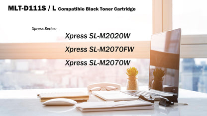 Ultra Toner® Compatible Replacement for Samsung MLT-D111S Black Toner Cartridge mlt-d111 MLTD111S mltd111s mlt-d111l SL-M2020W SL-M2070FW SL-M2070W Xpress-M2020W Xpress-M2070FW Xpress-M2070W (2 PK)