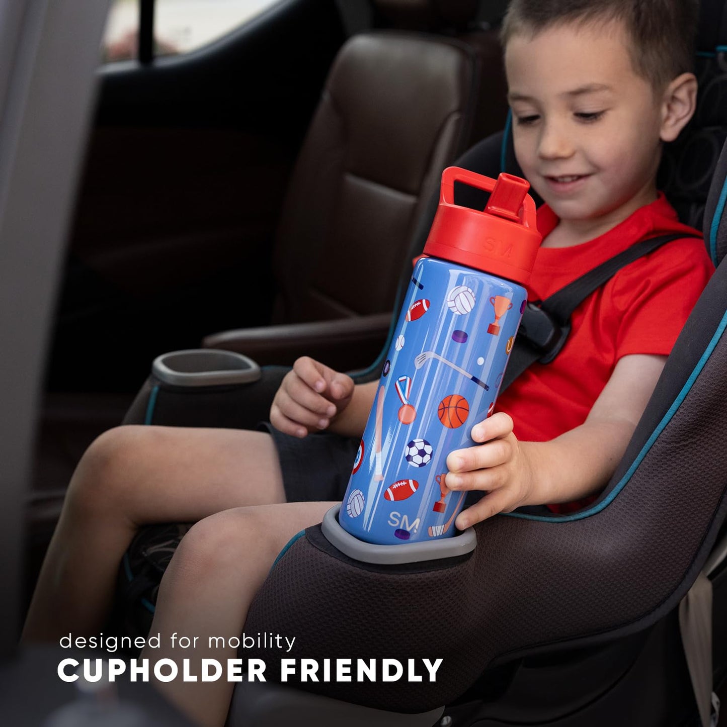 Simple Modern Kids Water Bottle with Straw | Insulated Stainless Steel Reusable Tumbler for Toddlers, Girls, Boys | Summit Collection | 14oz | Chloe Floral