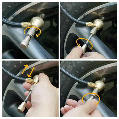 ATsafepro Tire Deflator Gauge, Tire Pressure Gauge with Special Chuck for 4X4 Large Offroad Tires, 2 in1 Professional Tire Deflator Gauge 75PSI