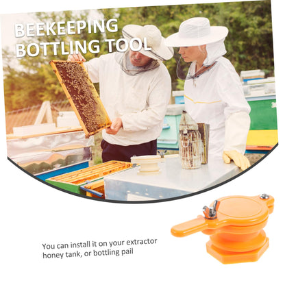 SUPVOX Honey Gate Tap 4.72 Inch Food Grade Plastic Spout with Removable Bracket for Honey Extractor Bucket Bottling Tool Beekeeping Supplies