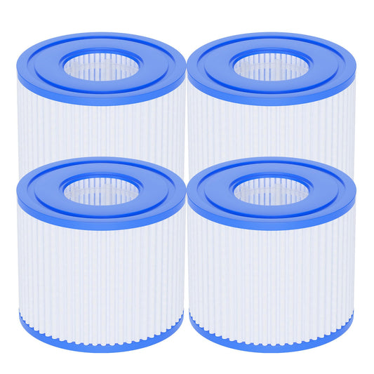 AQUALTRA Type VI Hot Tub Filters Cartridge Replacement Compatible with Lay-Z Spa 90352E 58323E 58323 58324 90427E Inflatable Hot Tub Filters 4.2 x 3.1 Inches 4 Pack