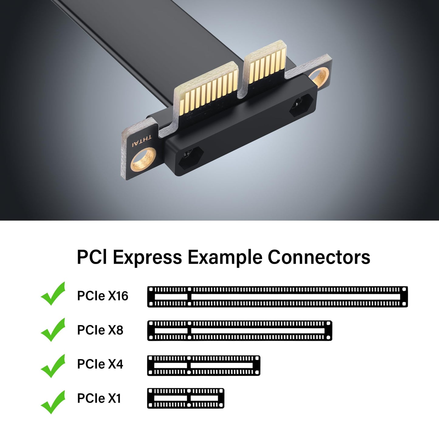 SinLoon PCIe 4.0 X1 Extension Cable 90 Degree PCI-E 1X Male to Female Riser Cable (30CM)