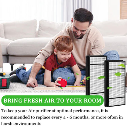 2 True HEPA Replacement Filter H and 4 Carbon Pre Filter B Compatible with Honeywell Filter H HRF-H1 HRF-H2,Compatible with Honeywell HPA050,HPA060,HPA150,HPA160,HHT055,HHT155 Series Air Purifiers